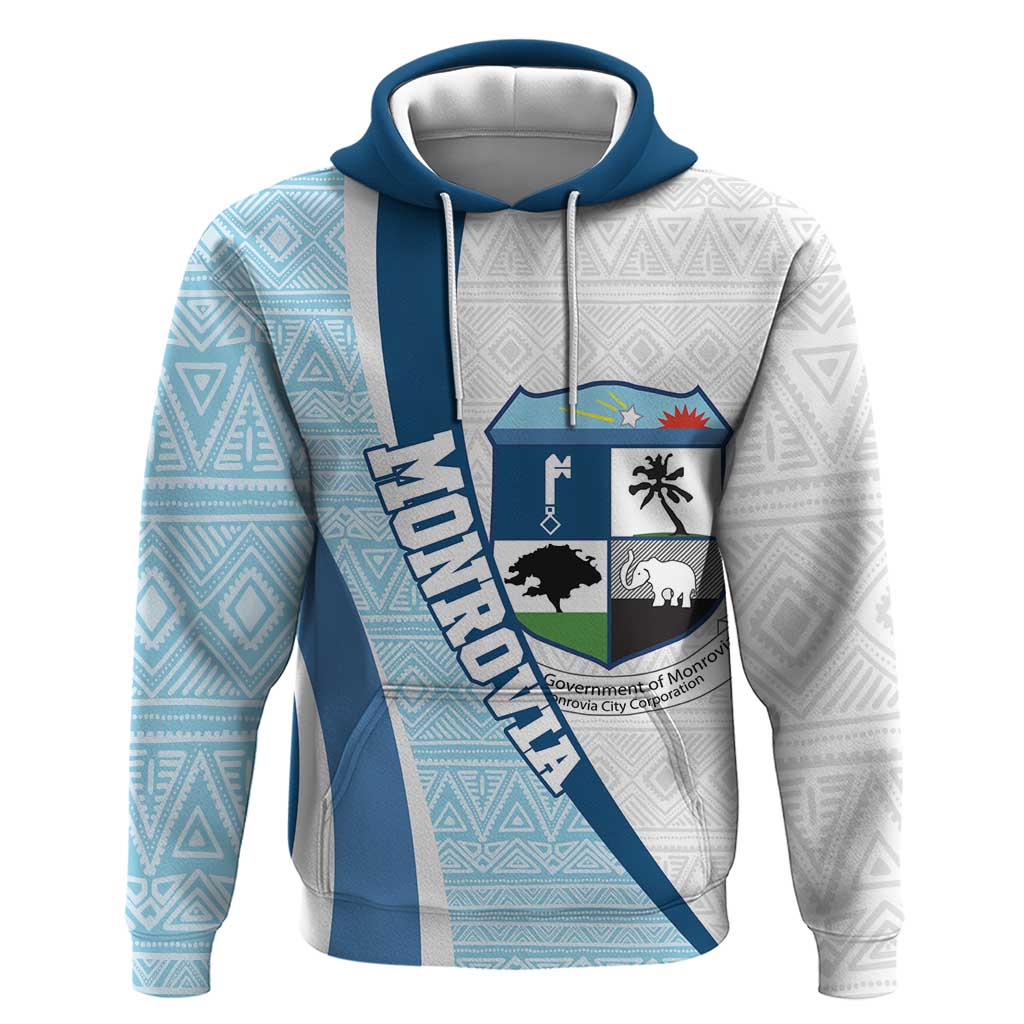 Afro Liberia Monrovia Capital Zip Hoodie African Pattern Curves Style