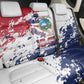 Afro Liberia 1847 Independence Day Back Car Seat Cover Coat Of Arms Grunge Style