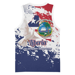 Afro Liberia 1847 Independence Day Basketball Jersey Coat Of Arms Grunge Style LT14