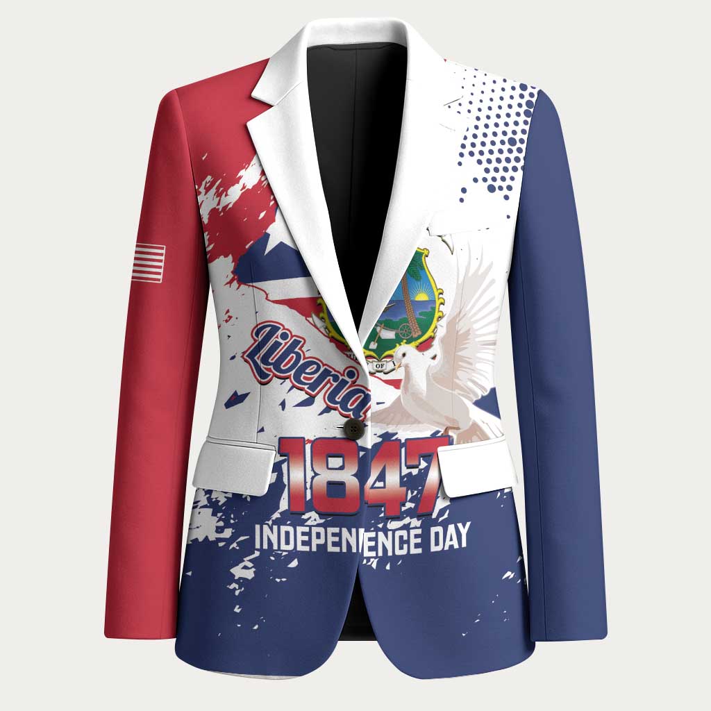 Liberia 1847 Independence Day Blazer Coat Of Arms Grunge Style