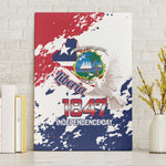 Afro Liberia 1847 Independence Day Canvas Wall Art Coat Of Arms Grunge Style