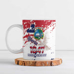 Liberia 1847 Independence Day Ceramic Mug Coat Of Arms Grunge Style
