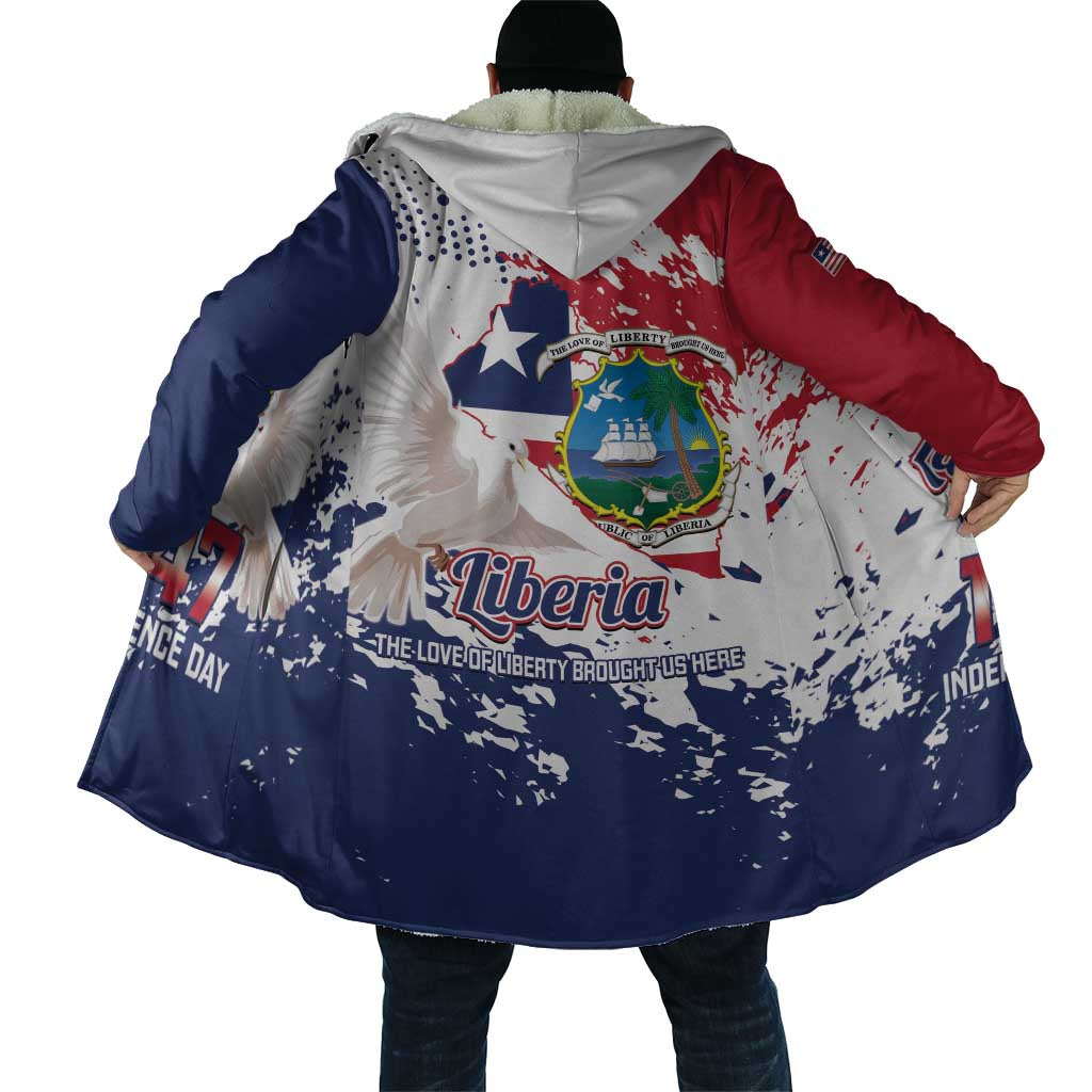 Liberia 1847 Independence Day Cloak Coat Of Arms Grunge Style