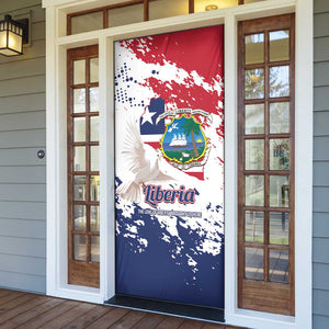 Liberia 1847 Independence Day Door Cover Coat Of Arms Grunge Style