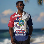 Afro Liberia 1847 Independence Day Hawaiian Shirt Coat Of Arms Grunge Style