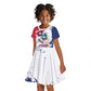 Afro Liberia 1847 Independence Day Kid Short Sleeve Dress Coat Of Arms Grunge Style
