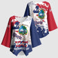 Liberia 1847 Independence Day Kimono Sleeve Blouse Coat Of Arms Grunge Style