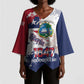 Liberia 1847 Independence Day Kimono Sleeve Blouse Coat Of Arms Grunge Style