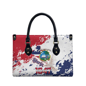 Liberia 1847 Independence Day Leather Bag Coat Of Arms Grunge Style