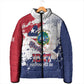 Liberia 1847 Independence Day Padded Jacket Coat Of Arms Grunge Style