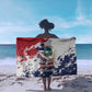 Afro Liberia 1847 Independence Day Sarong Coat Of Arms Grunge Style