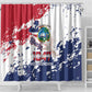 Afro Liberia 1847 Independence Day Shower Curtain Coat Of Arms Grunge Style