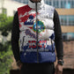Liberia 1847 Independence Day Sleeveless Puffer Jacket Coat Of Arms Grunge Style