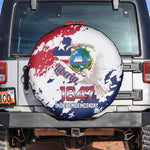 Afro Liberia 1847 Independence Day Spare Tire Cover Coat Of Arms Grunge Style