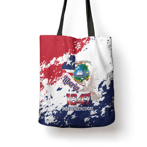 Liberia 1847 Independence Day Tote Bag Coat Of Arms Grunge Style
