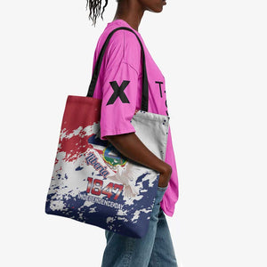 Liberia 1847 Independence Day Tote Bag Coat Of Arms Grunge Style