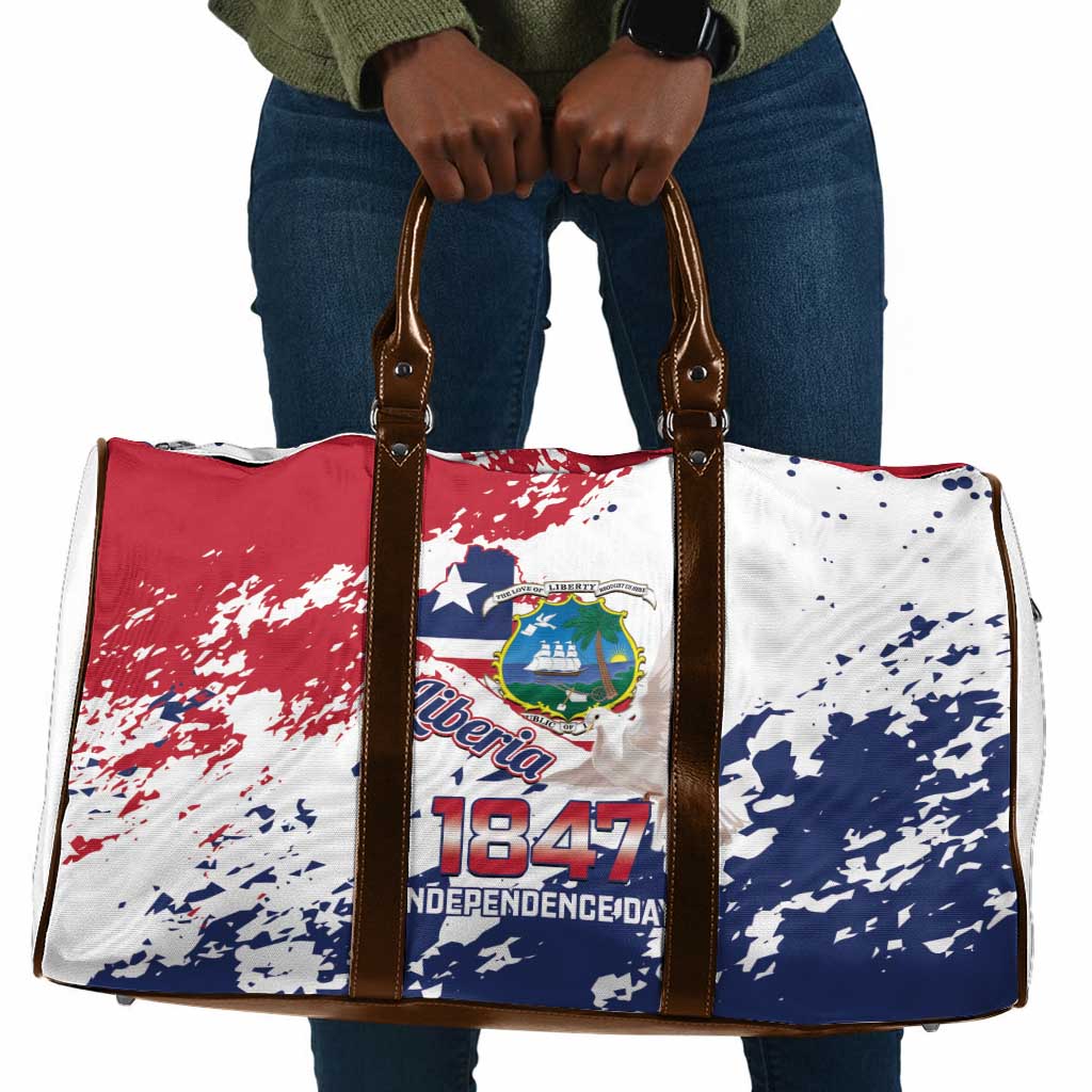 Liberia 1847 Independence Day Travel Bag Coat Of Arms Grunge Style