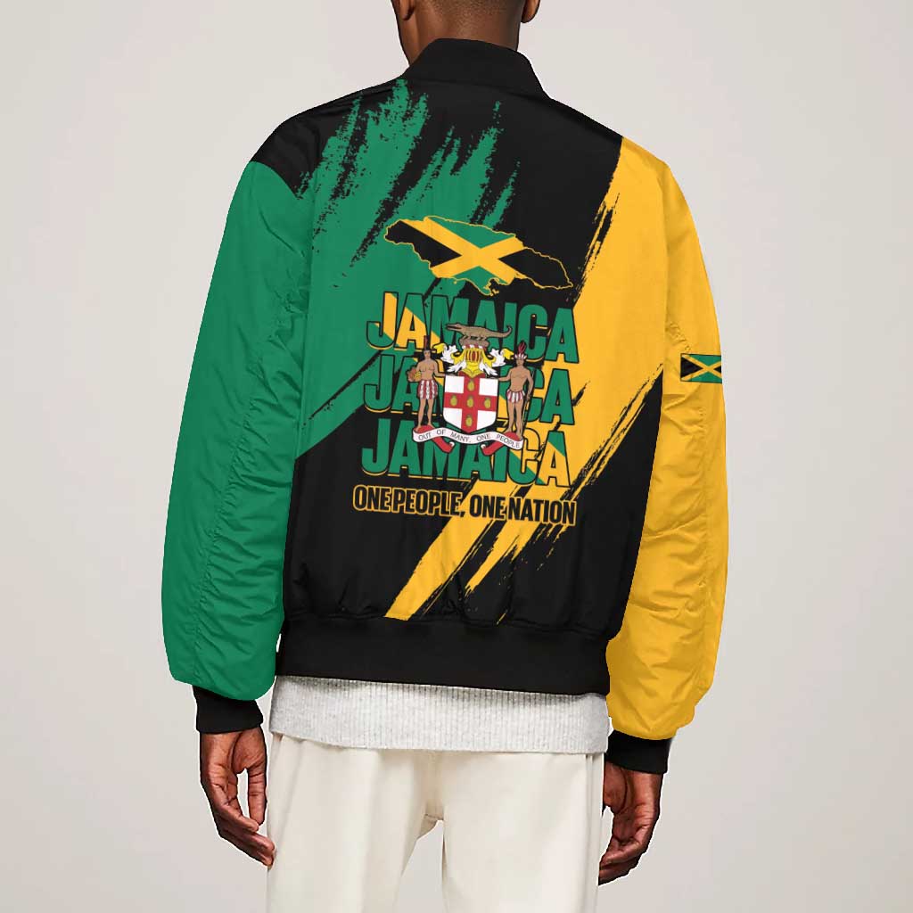 Jumieka Independence Day Bomber Jacket Jamaica One People, One Nation