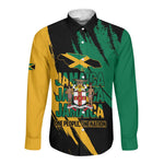 Jumieka Independence Day Long Sleeve Button Shirt Jamaica One People, One Nation