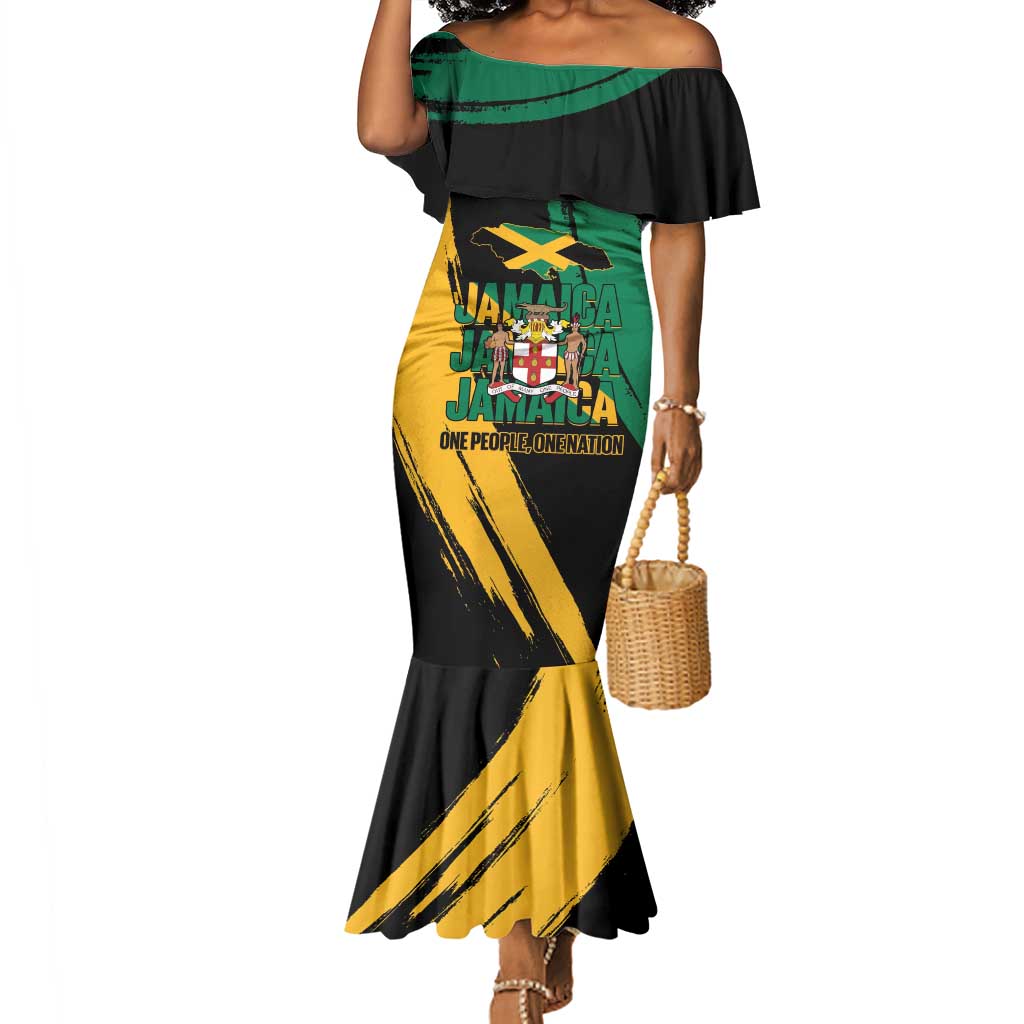 Jumieka Independence Day Mermaid Dress Jamaica One People, One Nation