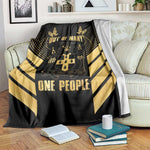 Jumieka Independence Day Blanket Out Of Many, One People Gold Color