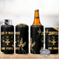 Jumieka Independence Day 4 in 1 Can Cooler Tumbler Out Of Many, One People Gold Color