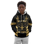 Jumieka Independence Day Kid Hoodie Out Of Many, One People Gold Color