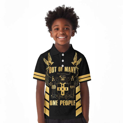 Jumieka Independence Day Kid Polo Shirt Out Of Many, One People Gold Color