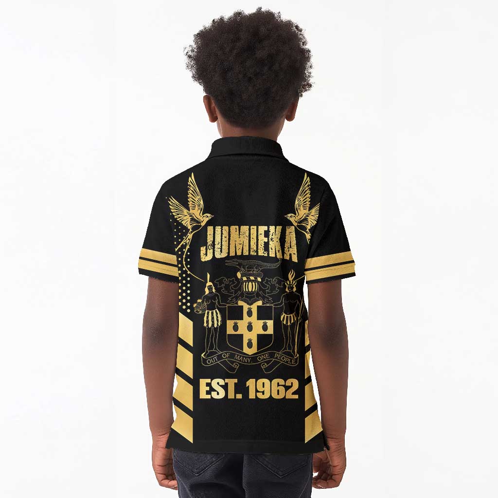 Jumieka Independence Day Kid Polo Shirt Out Of Many, One People Gold Color