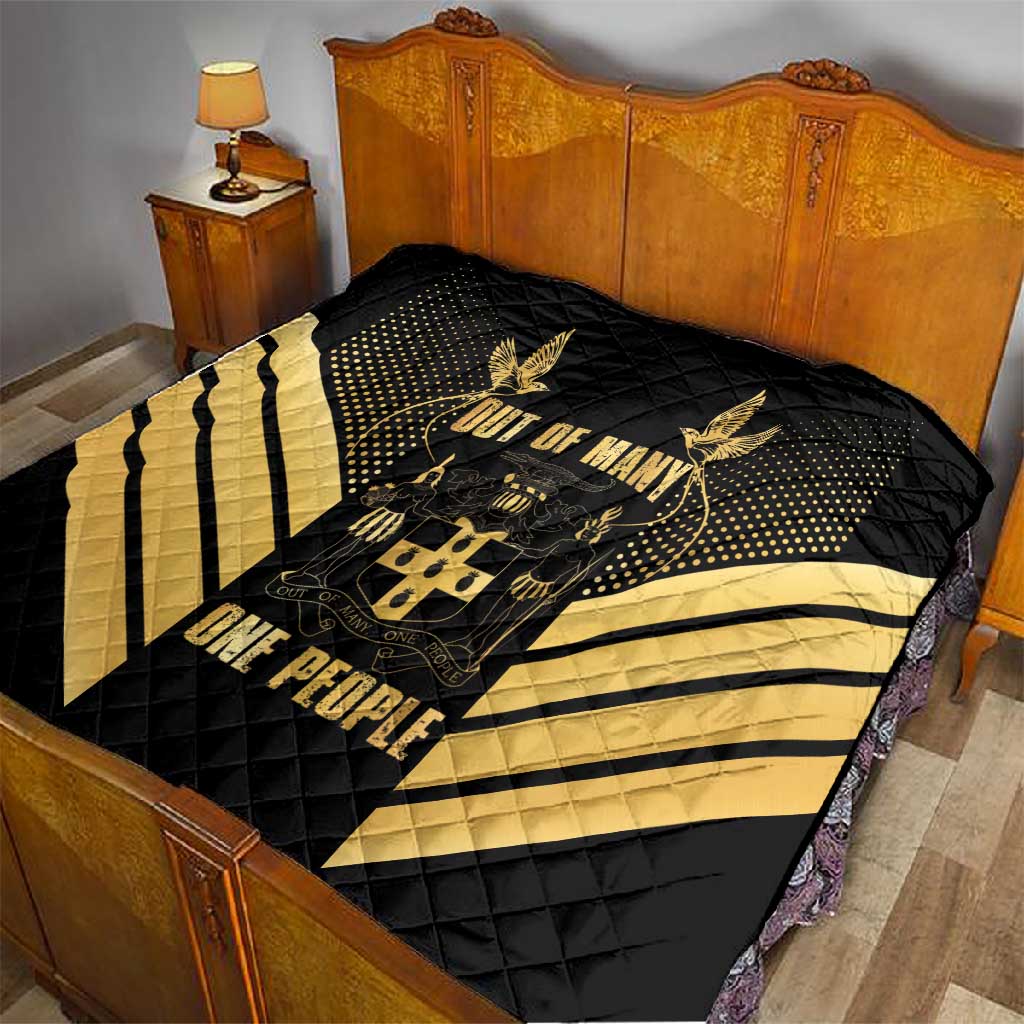 Jumieka Independence Day Quilt Out Of Many, One People Gold Color
