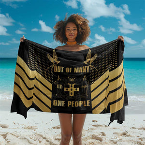 Jumieka Independence Day Sarong Out Of Many, One People Gold Color