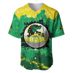 Custom Afro Jamaica Cricket Baseball Jersey Go Champions Tallawahs Grunge Style