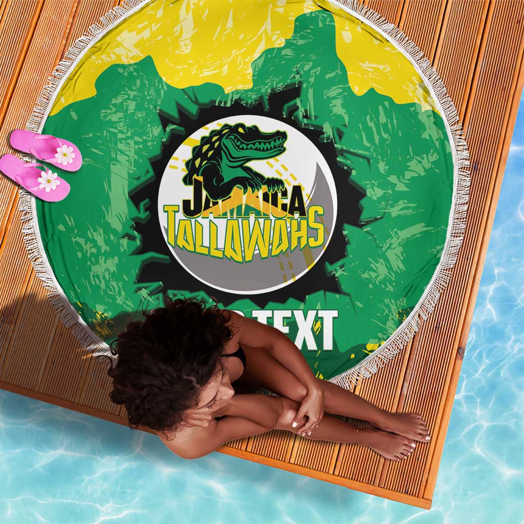 Custom Afro Jamaica Cricket Beach Blanket Go Champions Tallawahs Grunge Style