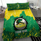 Custom Afro Jamaica Cricket Bedding Set Go Champions Tallawahs Grunge Style