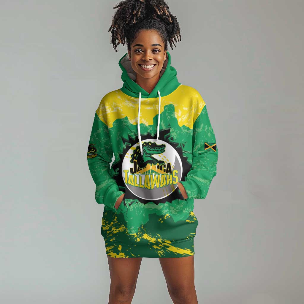 Custom Afro Jamaica Cricket Hoodie Dress Go Champions Tallawahs Grunge Style
