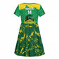 Custom Afro Jamaica Cricket Kid Short Sleeve Dress Go Champions Tallawahs Grunge Style