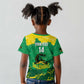 Custom Afro Jamaica Cricket Kid T shirt Go Champions Tallawahs Grunge Style