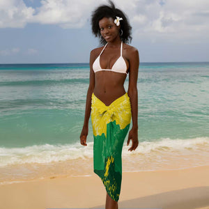 Custom Afro Jamaica Cricket Sarong Go Champions Tallawahs Grunge Style