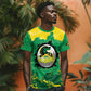 Custom Afro Jamaica Cricket T shirt Go Champions Tallawahs Grunge Style
