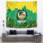 Custom Afro Jamaica Cricket Tapestry Go Champions Tallawahs Grunge Style
