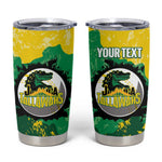 Custom Afro Jamaica Cricket Tumbler Cup Go Champions Tallawahs Grunge Style