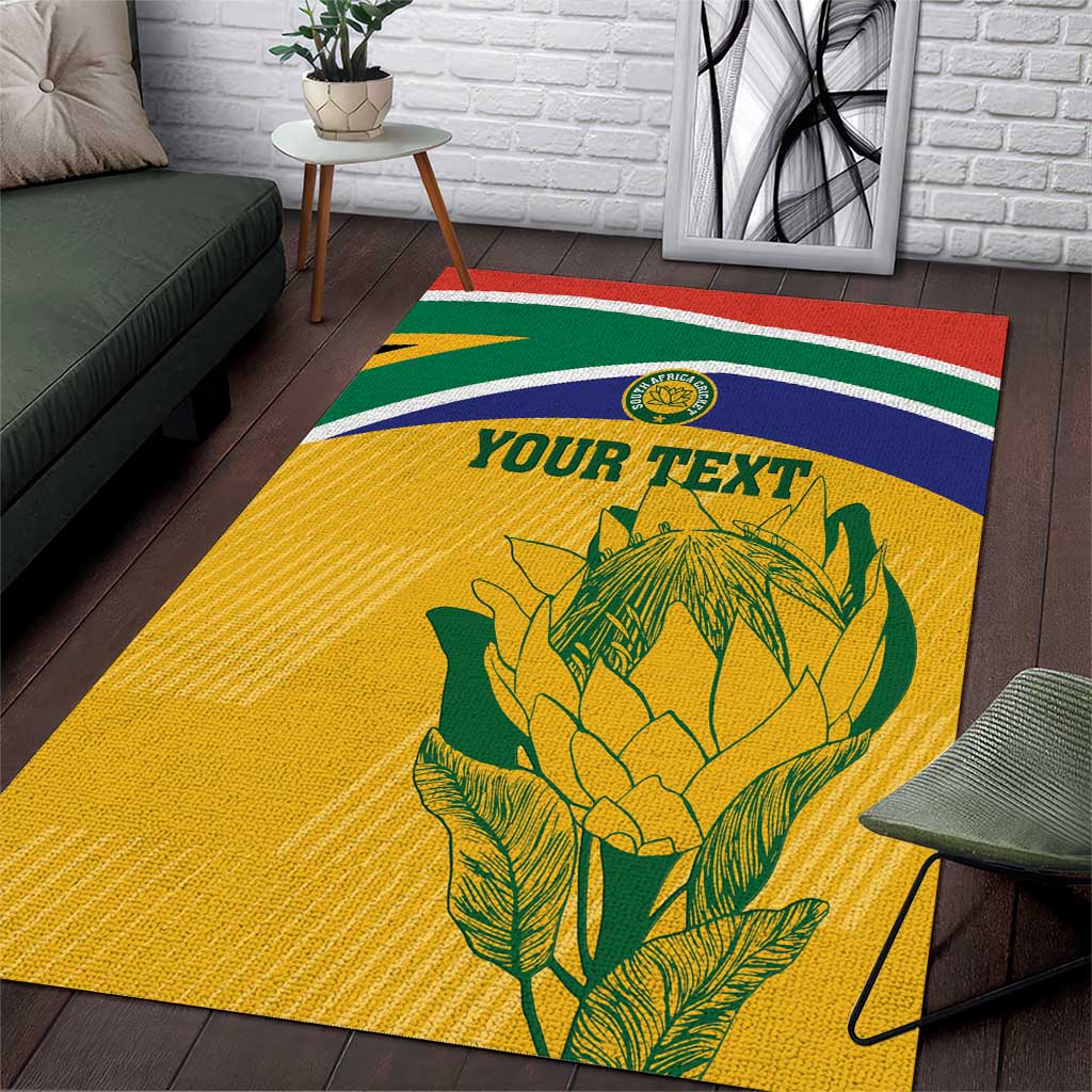 Custom South Africa Cricket Area Rug Go Champions World Cup Proteas