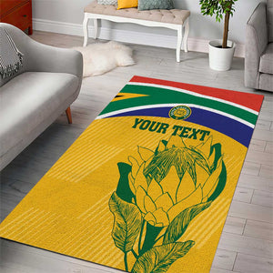 Custom South Africa Cricket Area Rug Go Champions World Cup Proteas