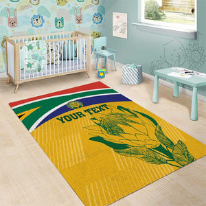 Custom South Africa Cricket Area Rug Go Champions World Cup Proteas