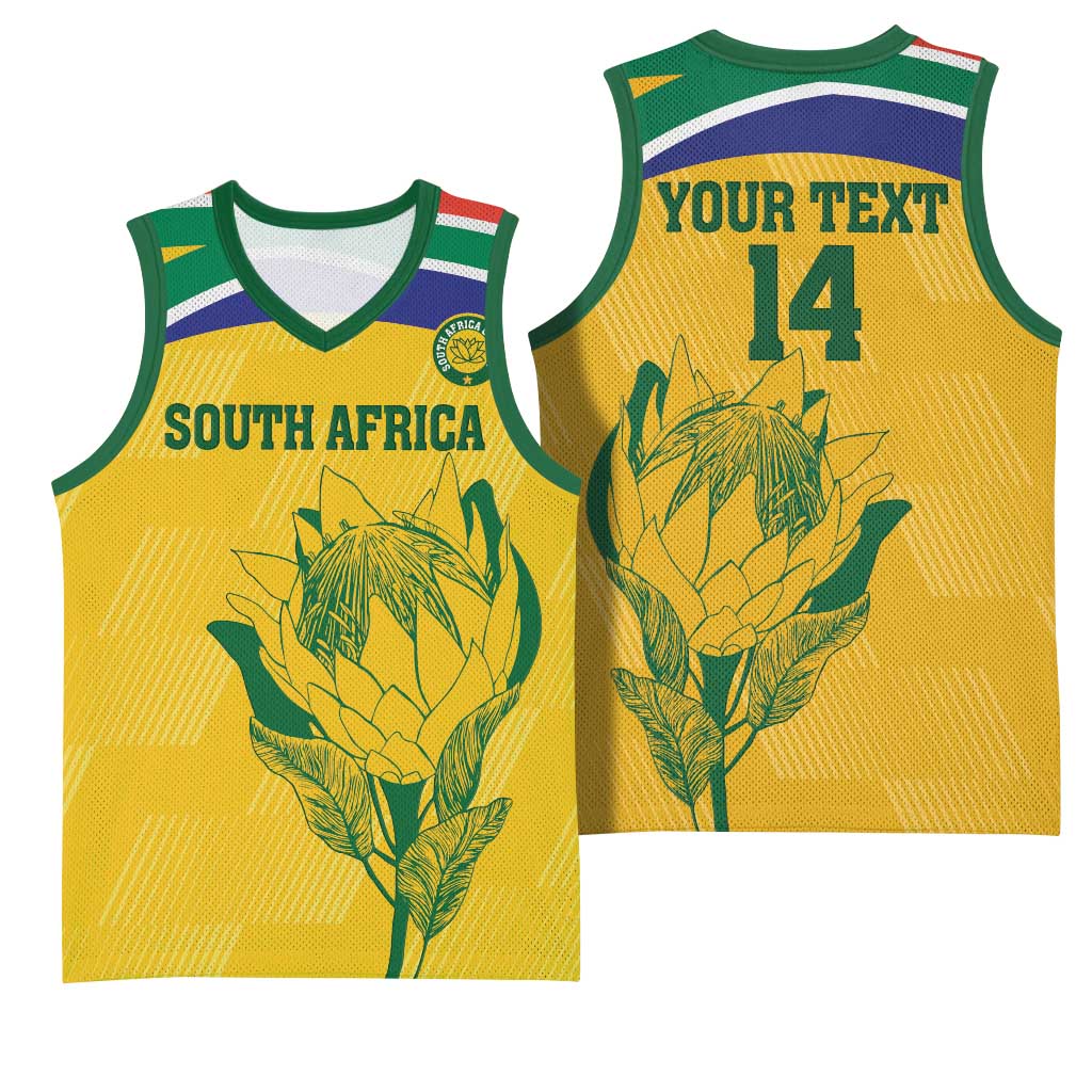 Custom South Africa Cricket Basketball Jersey Go Champions World Cup Proteas LT14