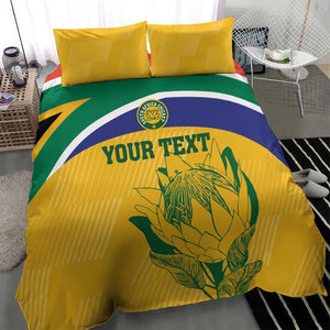 Custom South Africa Cricket Bedding Set Go Champions World Cup Proteas