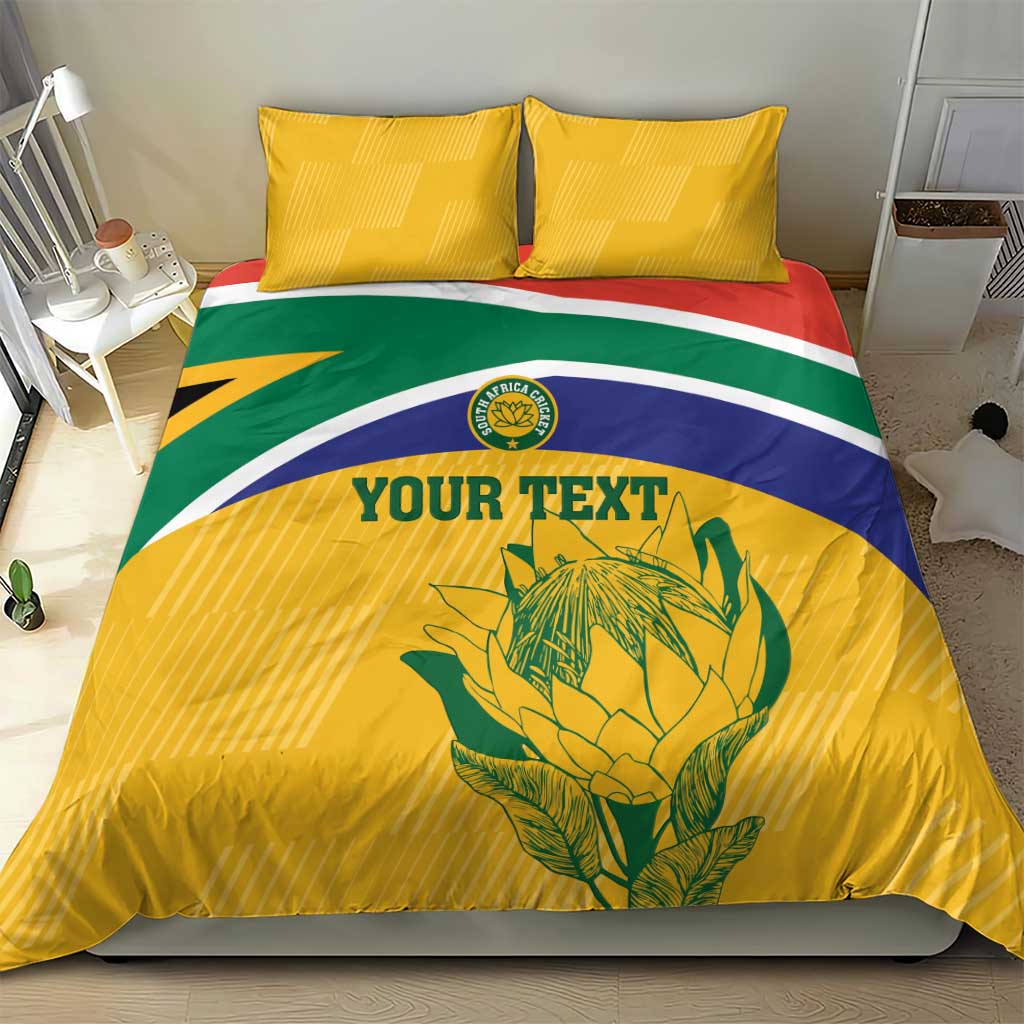 Custom South Africa Cricket Bedding Set Go Champions World Cup Proteas