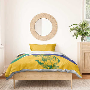 Custom South Africa Cricket Bedding Set Go Champions World Cup Proteas