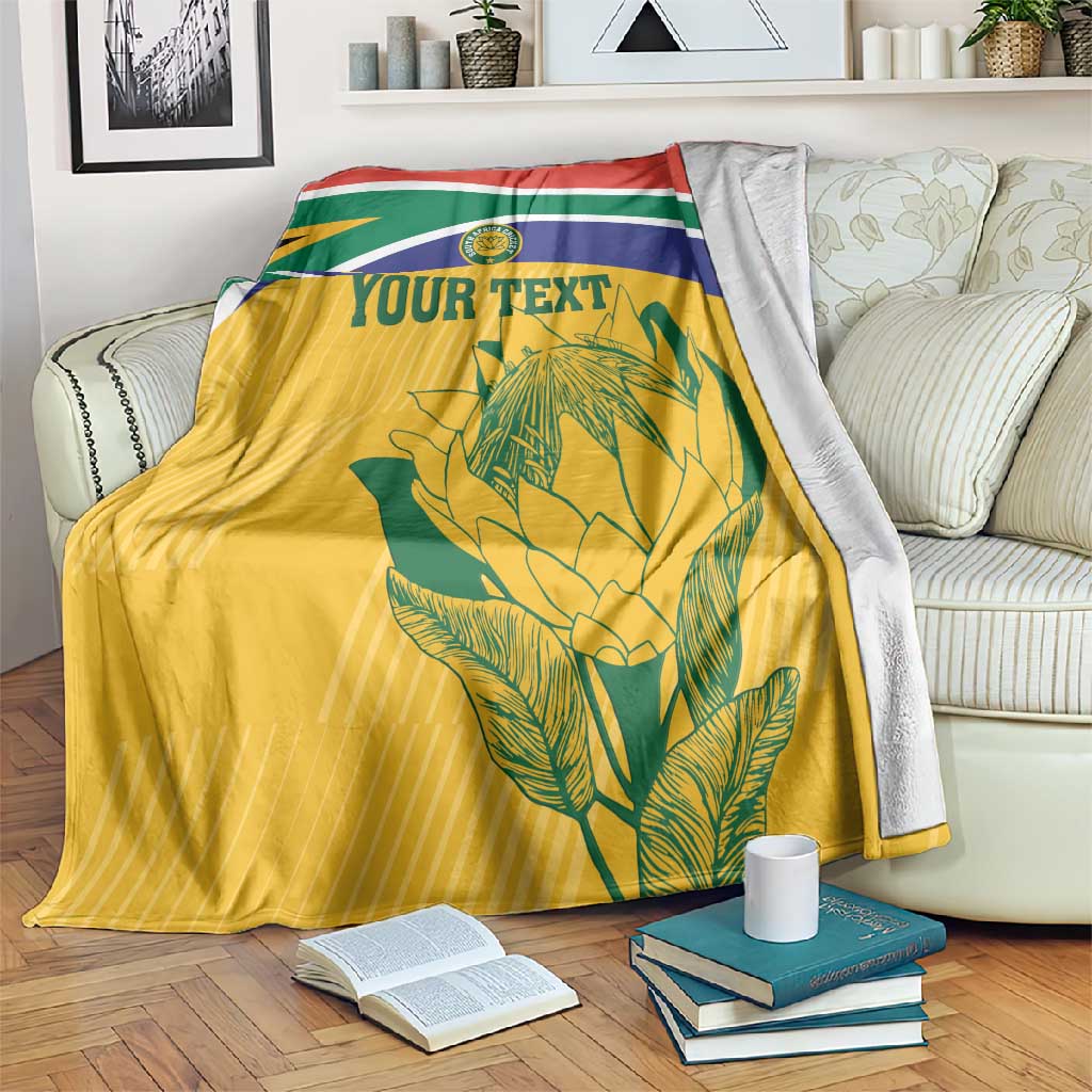 Custom South Africa Cricket Blanket Go Champions World Cup Proteas