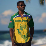 Custom South Africa Cricket Hawaiian Shirt Go Champions World Cup Proteas